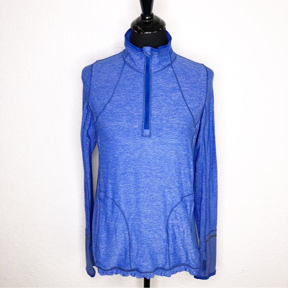 Lululemon blue long sleeve ½ zip athletic jacket size 10